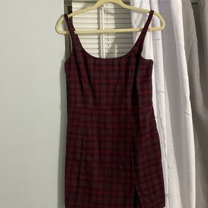 Burgundy Plaid dress